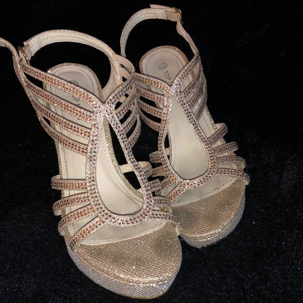 Rosegold Glitter Heels